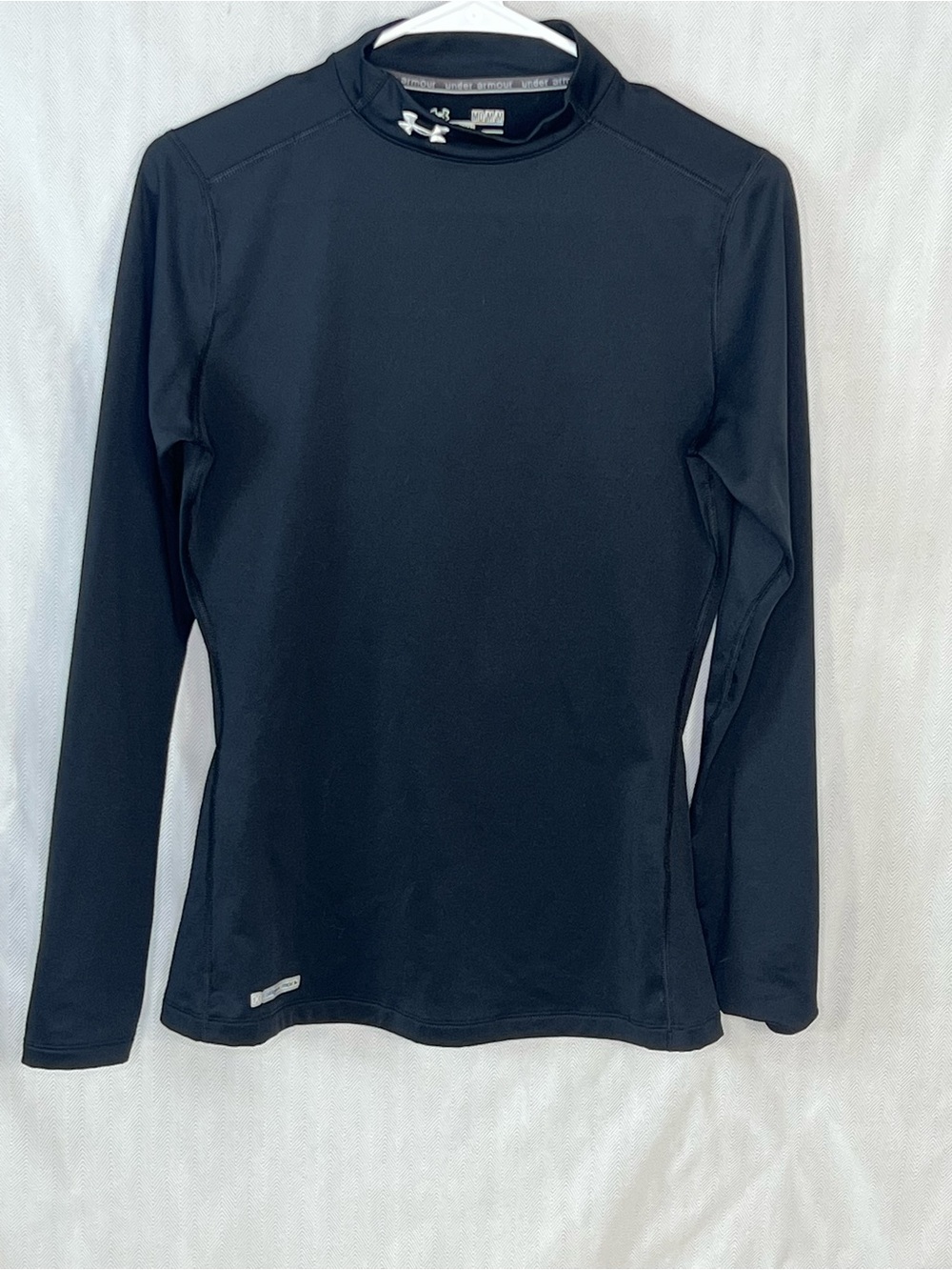 Under Armour Black Cold Gear Shirt Long Sleeves Mock Neck Compression M👍